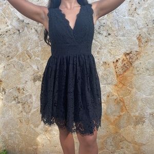 Black Lace Formal Dress